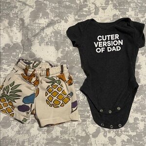 Okie Dokie Onesie with Hawaiian Shorts 6-9 months